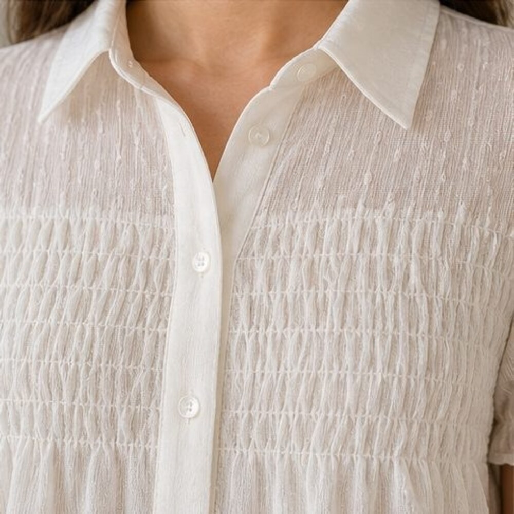 Ivory Smocked Top - Picture 4 of 6